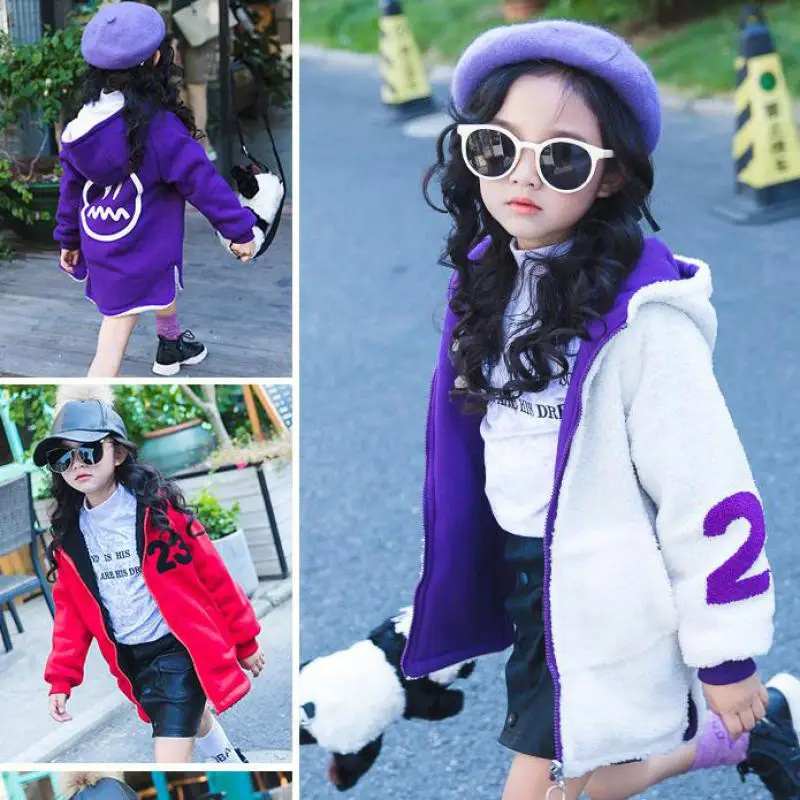 

Winter Jackets Girls Coat Teenage Outwear Woolen Jackets Coat For Girls Trench Coat Kids Children Cotton Girls Clothes Warm Tops
