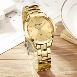 Новый CURREN золотые часы для женщин часы дамы сталь для женщин браслет часы женские часы Relogio Feminino Montre Femme
