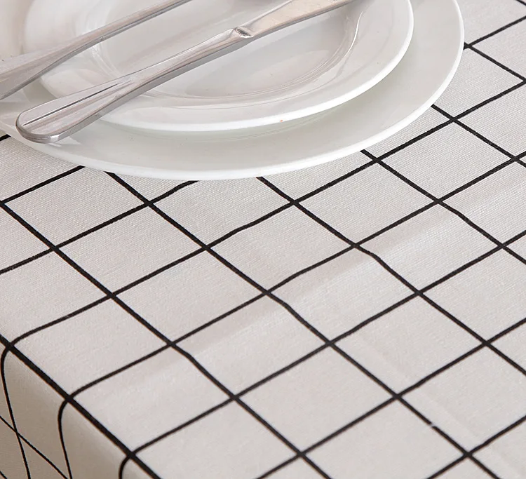 

2018 Plaid Lattice Party Table Cover Cloth Tablecloth Yarn Dyed Plain Tablecloths Dining Kitchen Protector oilcloth Table Covers