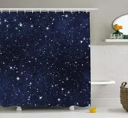 Ночная занавеска для душа композиция с точками ночное небо тема абстрактный стиль композиция Космос концепция Ванная комната Декор