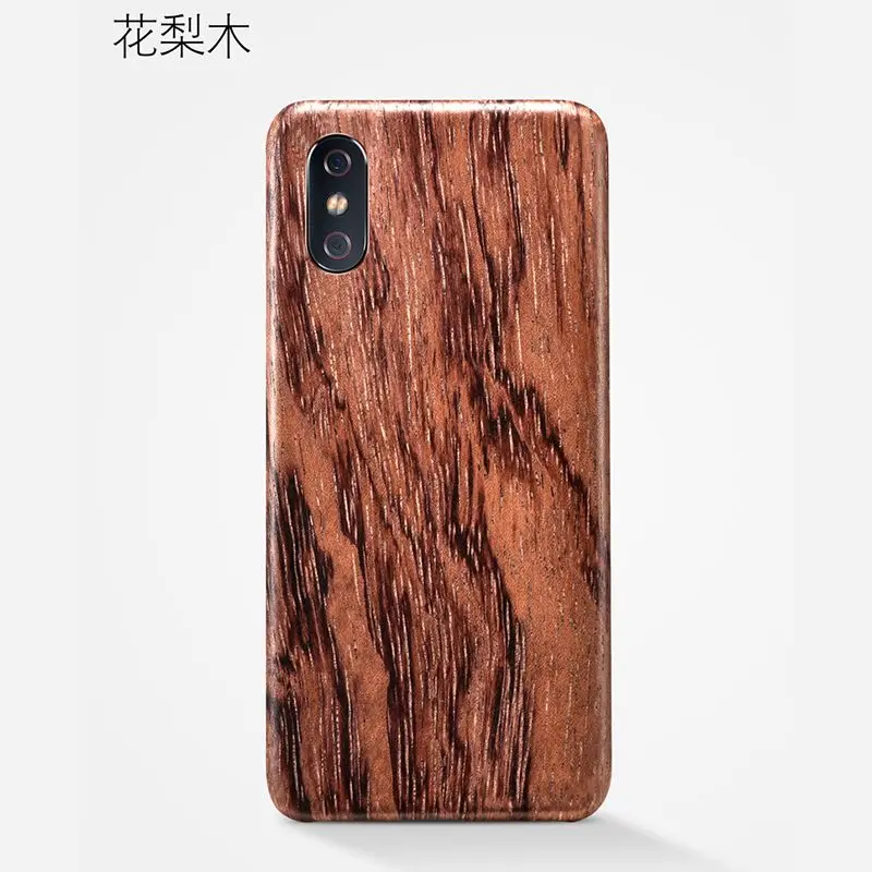 Чехол для телефона из натурального дерева для Xiaomi mi 8, чехол-накладка из черного ледяного дерева, гранатового дерева, грецкого ореха, розового дерева для mi 8 PRO - Цвет: 8 Rosewood