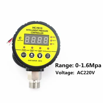 

AC 220V 0-1.6Mpa Air Compressor Pressure Switch Digital Pressure Gauge Relay output