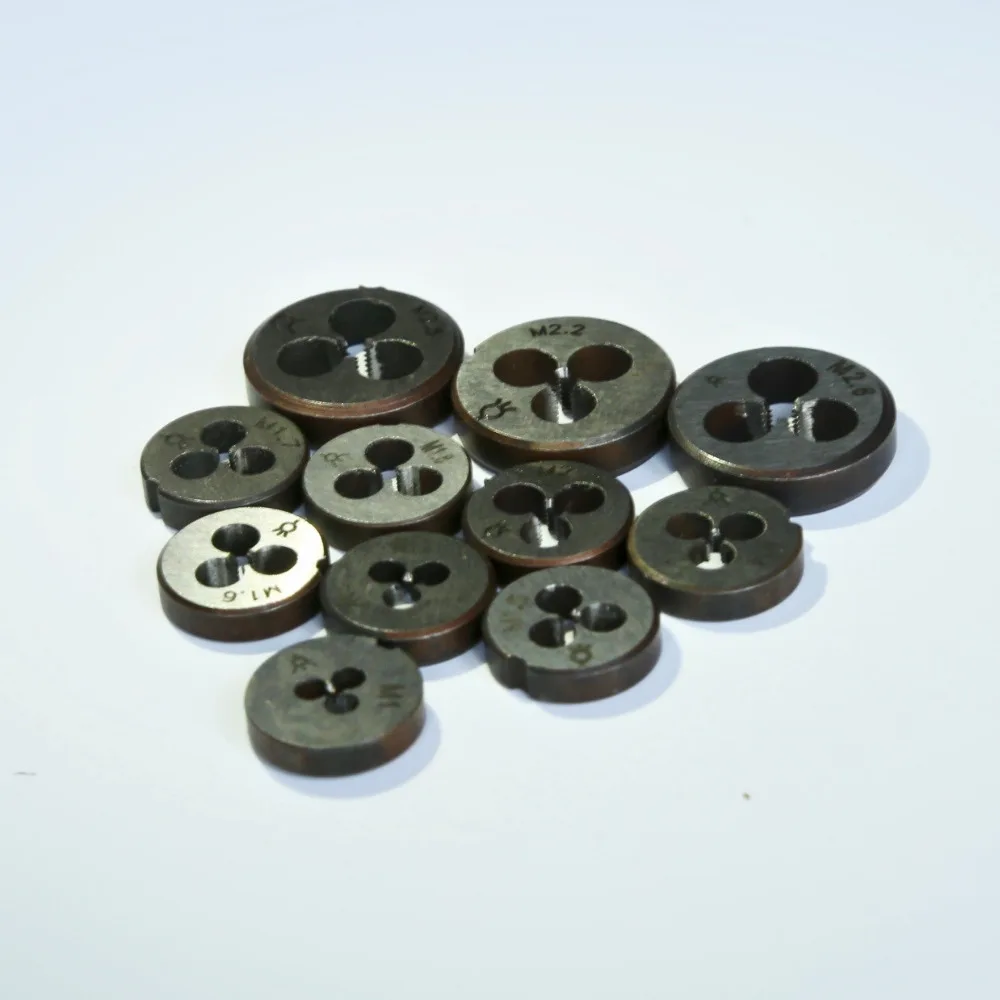 Free shipping 12PCS Mini Metric threading die from M1 M2.6 Threading