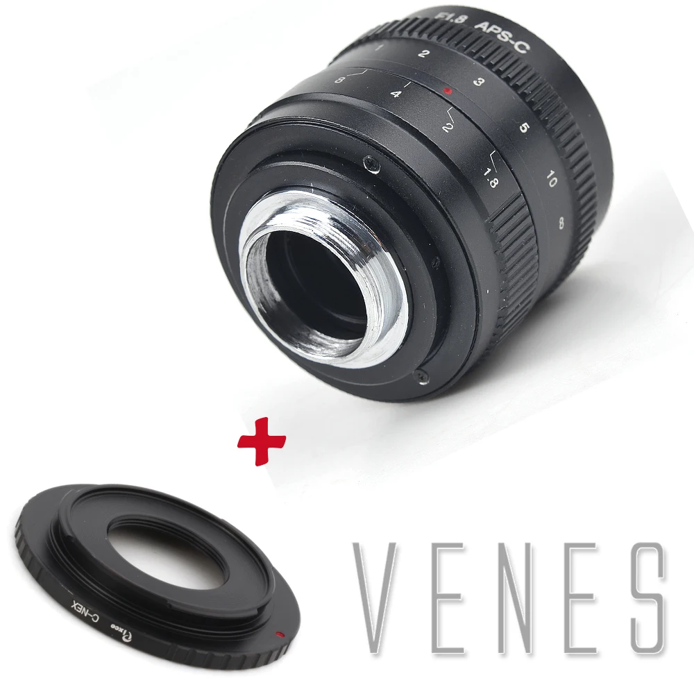 

Suit For 16mm C Mount Movie Lens to Sony+with APS-C Television TV Lens/CCTV Lens 50mm F1.8 For C Mount Camera