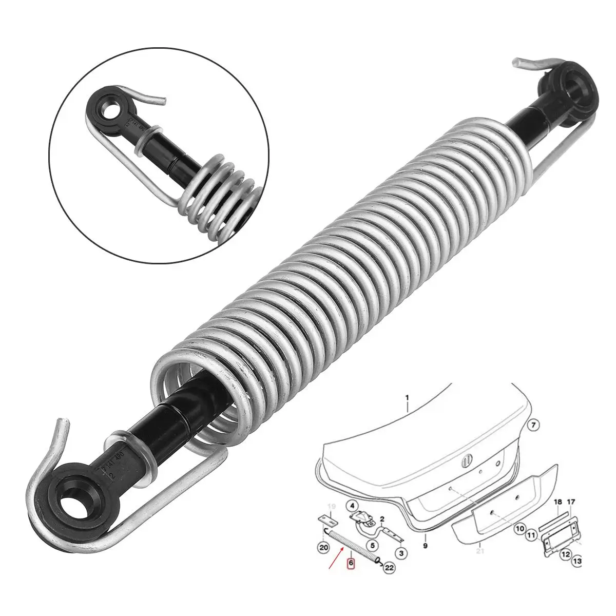 Rear Trunk Shock Absorber Right for BMW 5 Series E60 2003-2009 51247141490