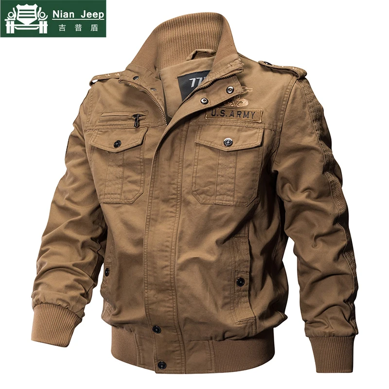 2018 Plus Size Military Jacket Men Spring Autumn Cotton Pilot Jacket Coat Army Men's Bomber Jackets
