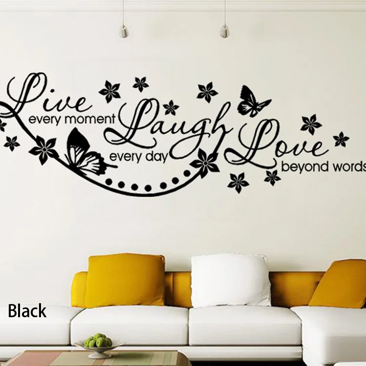 Por Fine Dining London Lots From Live Laugh Love Wall Art Sticker Lounge Room Quote Decal Mural Stencil Diy Decor Living