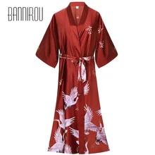 Свадебные женские халаты, сексуальное шелковое кимоно, одежда для сна, Летние Новые халаты для женщин, женское белье, женские пижамы, банниро