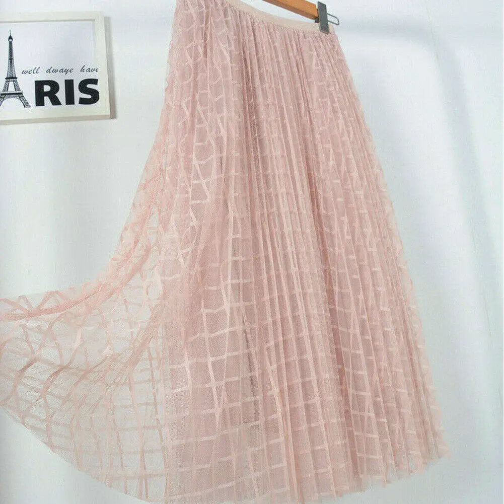 Женская двухслойная шифоновая длинная юбка-макси в стиле бохо, Пляжная Повседневная летняя женская Однотонная юбка