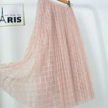 

Womens Boho Double Layer Chiffon Long Maxi Skirt Beach Casual Summer Ladies Solid Color Skirt