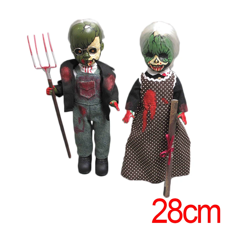

C&F Living Dead Dolls Anime Action Figure Toy Collectible 28 CM 2 PCS Horror American Gothic Model Brinquedos PVC Toys