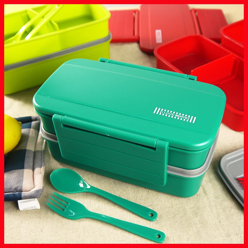 Buy 3 colour Big double Japan Bento Lunch Box For Kids