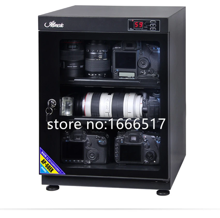 Details about / 6W 65L Digital Dehumidify Dry Cabinet Box Fits Lens Camera Equipment Storage US