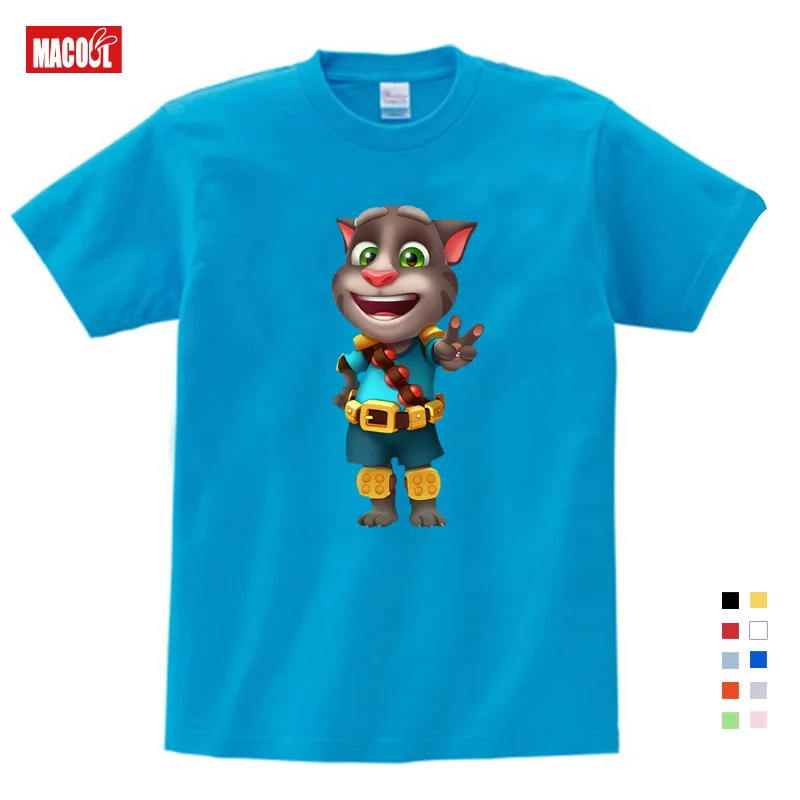2019 Children's Favorite Games Can Speak Tom Cat Prints Boy T-shirt Summer Tom Cat and His Friends Cartoon T-shirt Free shipping