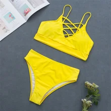 High Waist Bikini Women Swimwear Push Up Swimsuit Cutout Two Pieces Bikini Set Halter Bathing Suit Beachwear Swim Suit Female High Waist Bikini Women Swimwear Push Up Swimsuit Cutout Two Pieces Bikini Set Halter Bathing Suit Beachwear Swim Suit Female