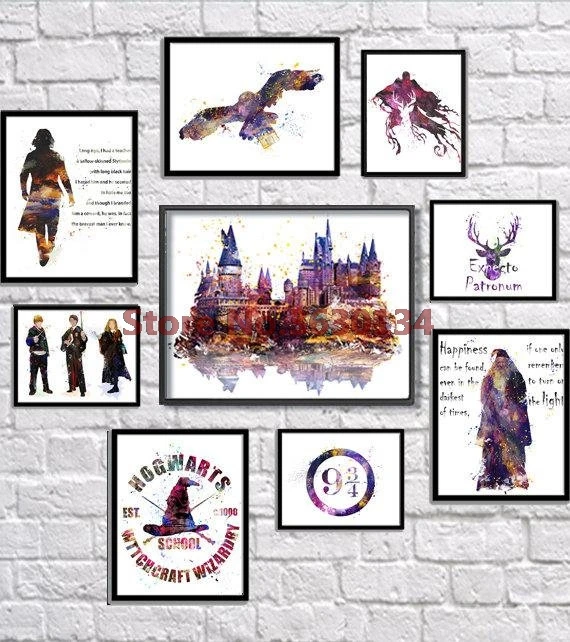 

5D Diy diamond painting Harry Potter watercolor picture cross stitch Mosaic resin rhinestones diamond embroidery Home decor Gift