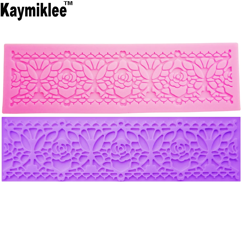 LM021 Flower Lace Silicone Mold Fondant Mould Cake Decorating Tools Chocolate Gumpaste Mold