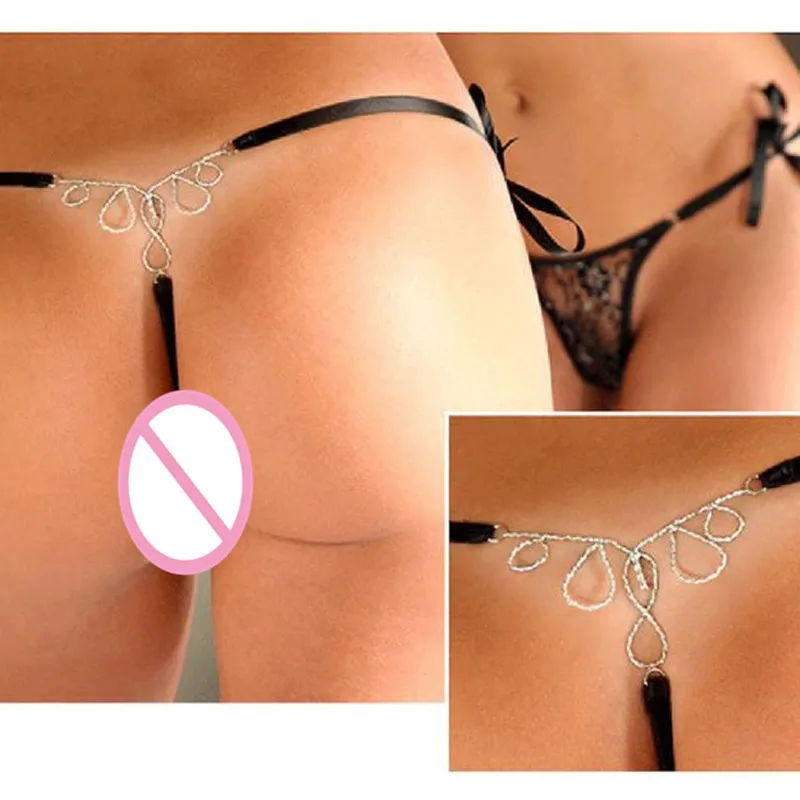 

2017 Hot Womens Sexy Panties Underwear Strap Hollow Matel Lace G string Thong Female Sexiest Sleepwear Erotic Lingerie Knickers