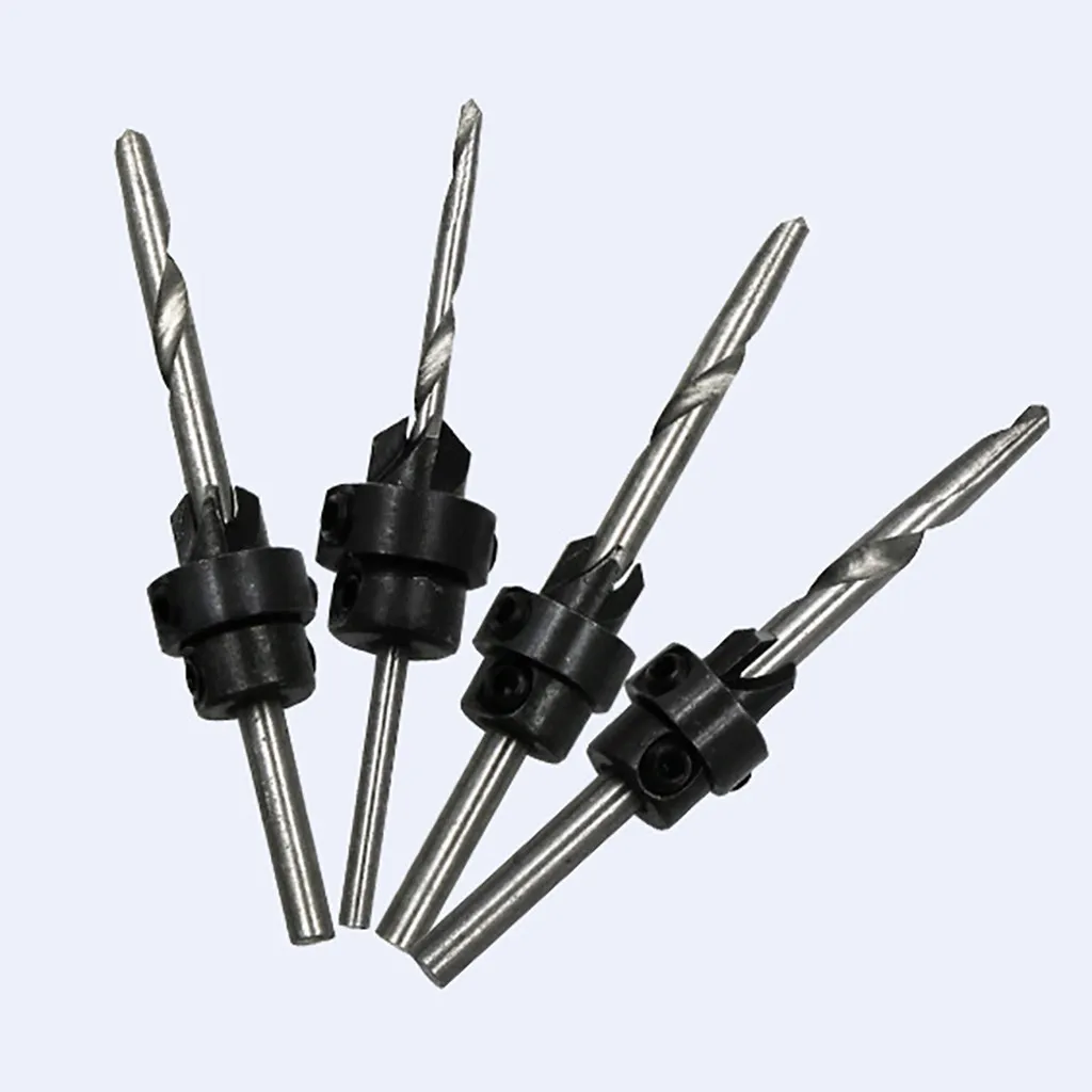 

7pcs Wood screw drill sink hole drill sink head Hole drilling woodworking hole Screw Flute Countersink Drill Bit Set Tool#10