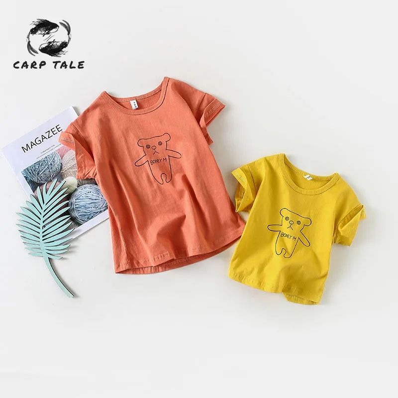 

2019 Summer Infant Cubs Girls T-Shirt Soft Cotton Short Sleeve Tops Baby Boys Girls T-Shirt Cartoon Children's Clothing