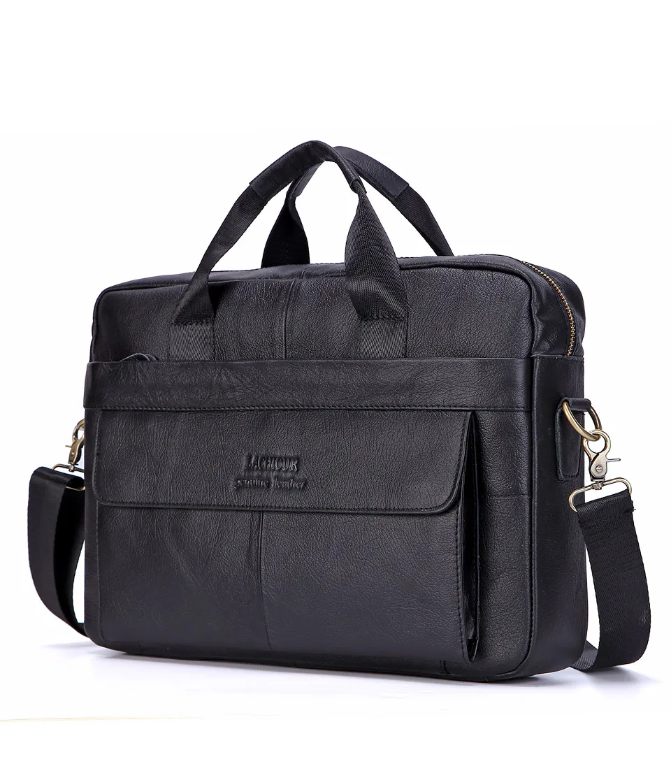 Men Genuine Leather Handbags Casual Leather Laptop Bags Male Business Travel Messenger Bags Men's Crossbody Shoulder Bag