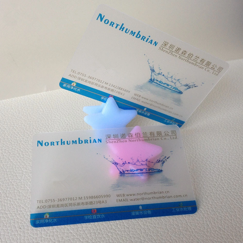 

200pcs Wholesale Personalized 85.5*54 One Side Printing Transparent Plastic Name Card PVC Business Card Free Design Cheap