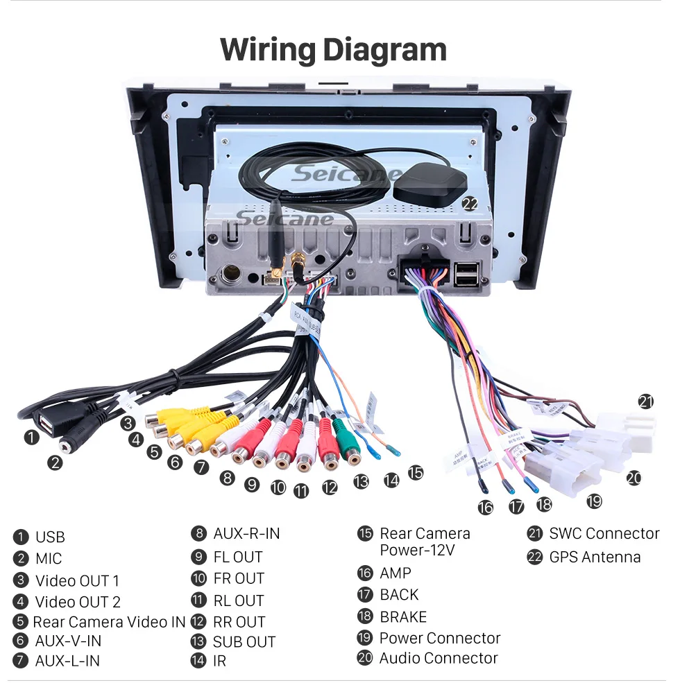 Excellent Seicane 1Din Android 8.0 9" Car Radio For Toyota CAMRY 2007-2011 GPS Multimedia Player Head Unit Support Steering Wheel Control 23