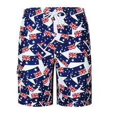 Стандартный флаг пляжные штаны с рисунком шорты Для мужчин свободные мужские шорты Фитнес Для мужчин одежда лето