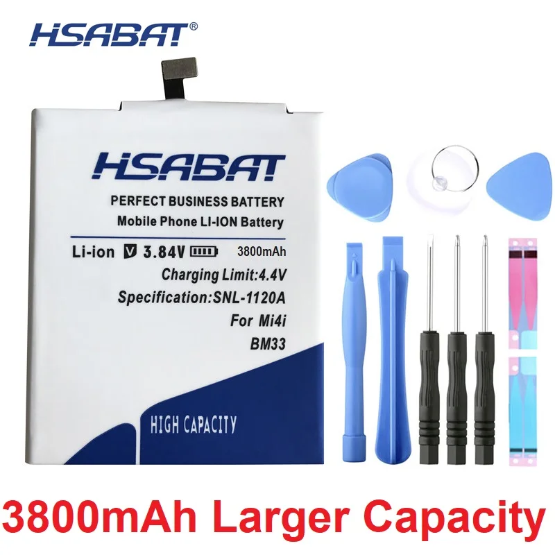

HSABAT 3800mAh BM33 Battery for Xiaomi Mi4i Battery Mi 4i M4i High Capacity Battery+free tools