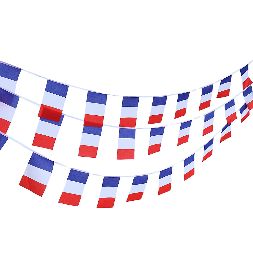 30x French String Flag Country Bunting Flag Banner Flags for Garland Party Decorations Supplies Parades Favor -10cm