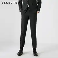 SELECTED Men Containing Plaid Business Commuter Suit Pants Stylish T |41836B501