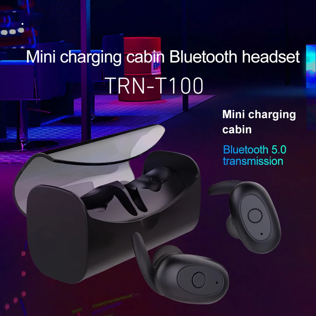 Беспроводная Bluetooth гарнитура, мини наушники, двойные наушники, стерео сабвуфер, гарнитура для huawei P30, просо 9, samsung S10, для iphone