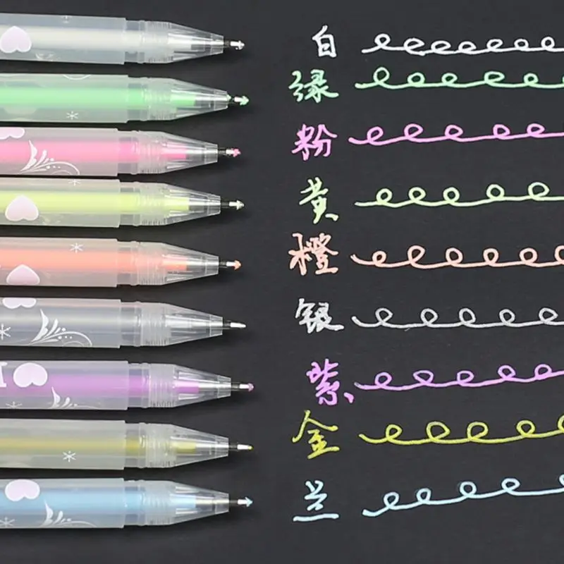 

1PC 0.8mm Highlighter Marker Gel Pen for Art Drawing Painting Colored Paints Stationery Office School Supplies