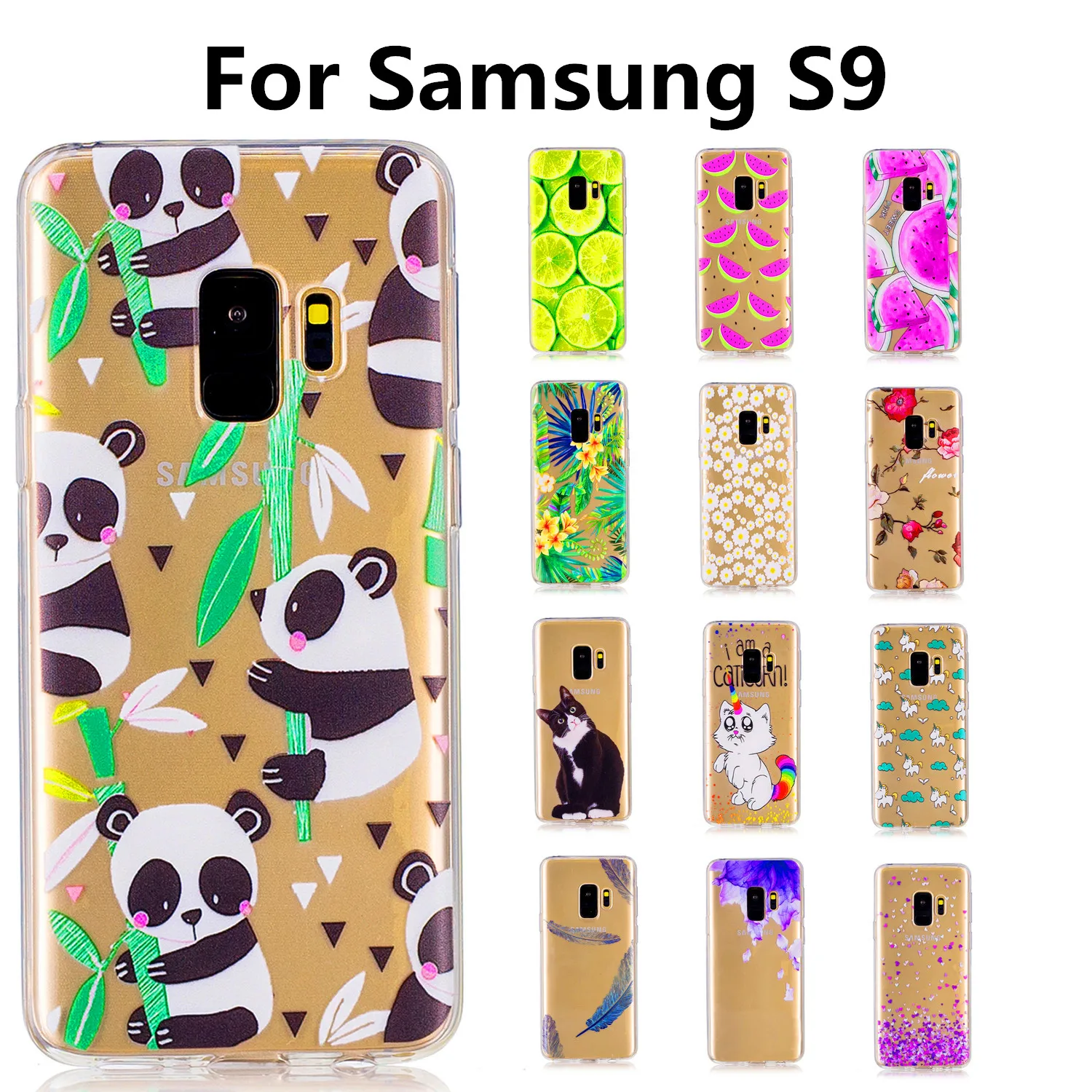 Pandas чехлы с животными S9 для samsung Galaxy s 9 Мягкий силиконовый чехол из ТПУ телефона s9
