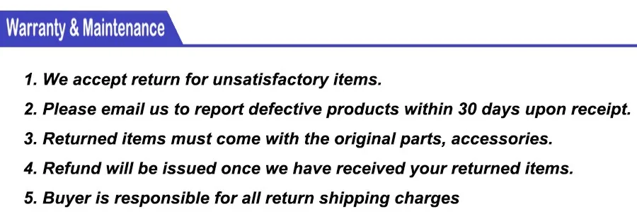 Warranty & Maintenance