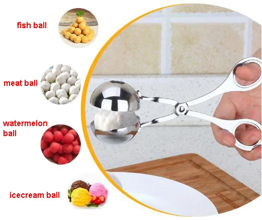 

Kitchen Tools Fruit Gadgets Multifunctional Ball Maker Machine for Icecream Meat Fish Flesh Watermelon Rice Dough Melon Baller