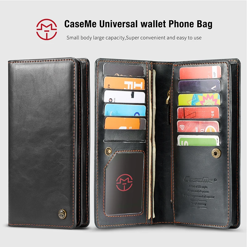 

KEFO Universal Wallet Phone Bag Case For Sony Xperia Z2 Z3 Z4 Z5 Mini X XZ1 XZ2 Compact Multifunction Long Clutch Wallet Purse