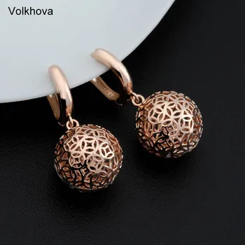 

Volkhova New Cute Earring 585 Rose Gold Earrings For Women Fashion Wedding Party Fine Earrings Fashion Jewelry