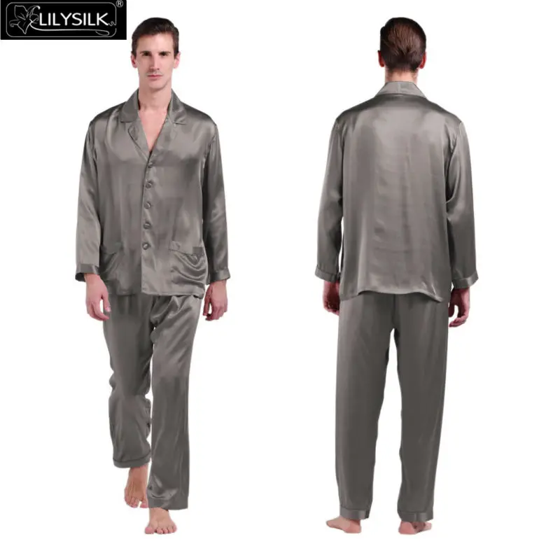 1000-dark-gray-22-momme-long-silk-pants-for-men