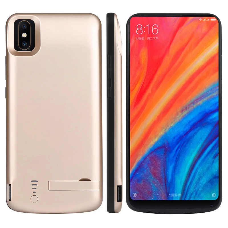 Чехол для зарядного устройства Xiaomi Mi A2 6X 6000 мАч ударопрочный чехол с подставкой