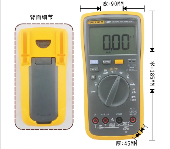 Цифровой мультиметр Fluke 18B + F18B AC DC с тестером светодиодов|digital multimeter dmm|fluke 18bdigital |