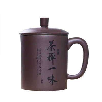 360 мл Подлинная фиолетовая глина yixing офисная чайная чашка чашек для чашек с чашками для украшения в китайском чайном пакете на продажу чайник ручной работы