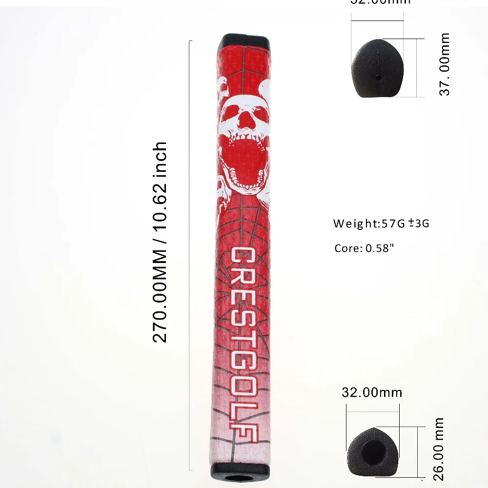 CRESTGOLF جديد الجمجمة و العنكبوت مسدس مضرب الغولف قبضة GTR 2.0 بو الجلود نوادي الجولف مكافحة الانزلاق خفيفة القبضات شانتو