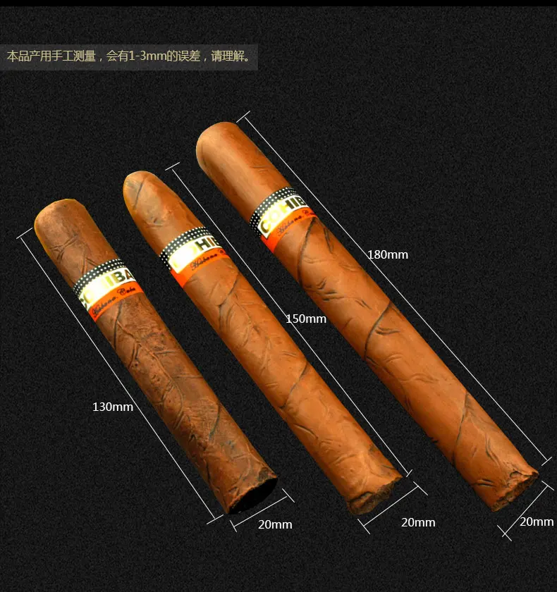 COHIBA смоляные Имитационные сигареты, поддельные сигары сигареты, кубинские сигары сигарные реквизиты, сигарные модели DH-1002 - Цвет: 13 cm long