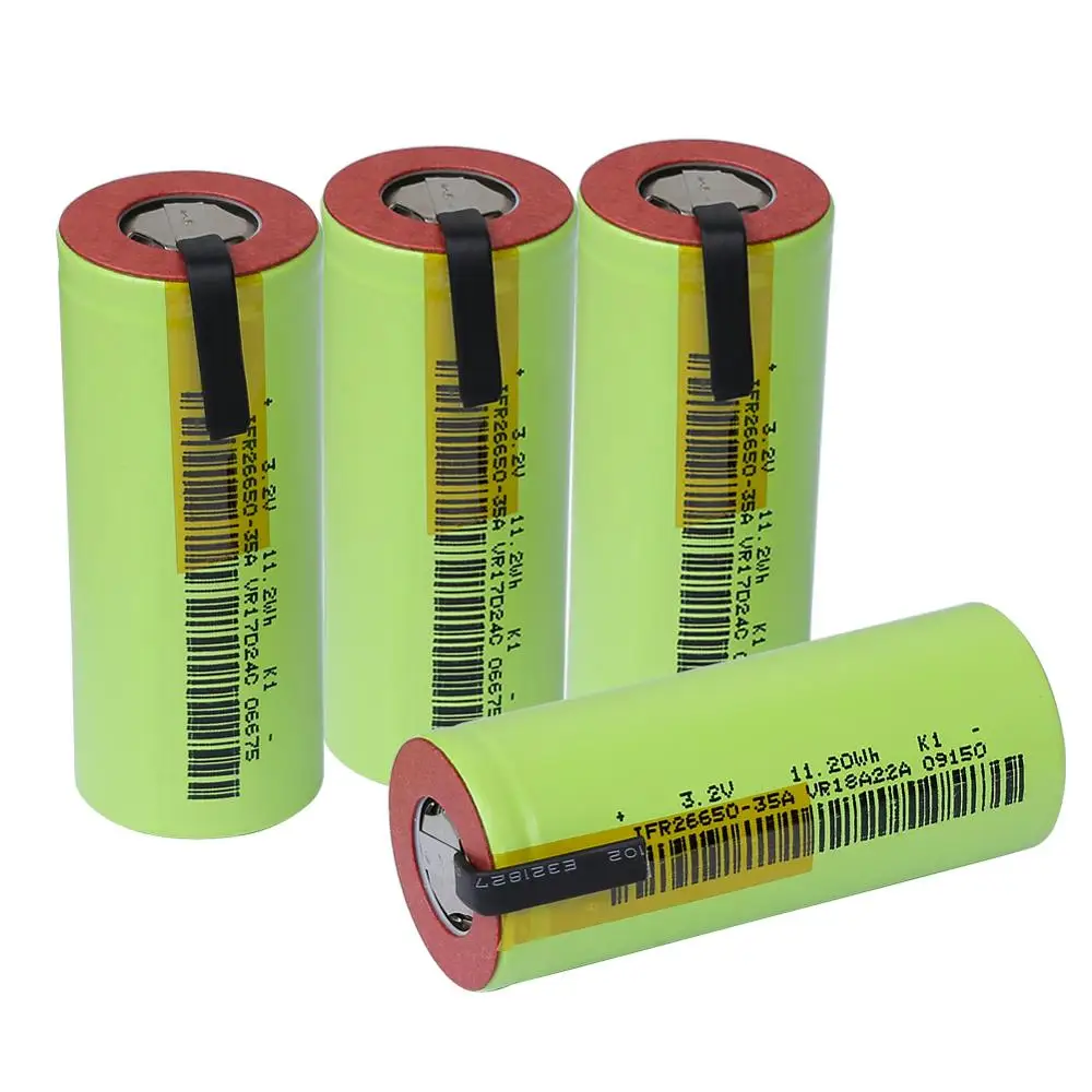 IFR 26650-35A LiFePo4 3500mAh 3,2 V перезаряжаемая батарея 10 скоростей разряда с подходящими+ DIY никелевые листы для электронной сигареты