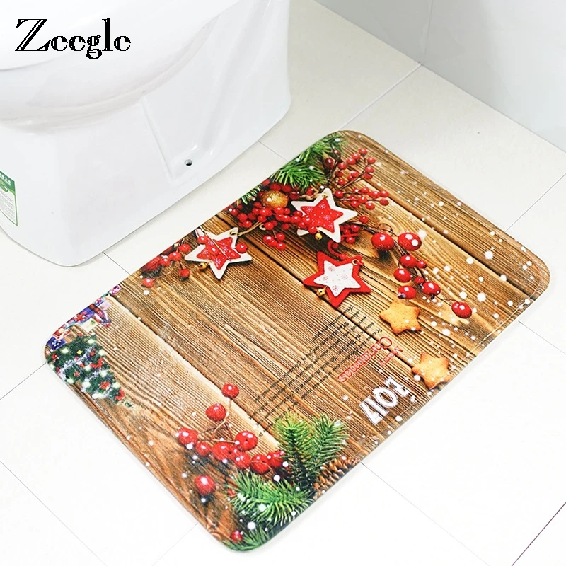 Zeegle 40x60cm Non-slip Floor Carpet Flannel Area Rugs for Living Room Bedroom Kitchen Bathroom Absorbent Rug Entrance Doormat