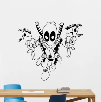 

Deadpool Wall Vinyl Decal Marvel Comics Superhero Wall Sticker Video Game Gaming Wall Decor Wall Art Kids Room Home Decor
