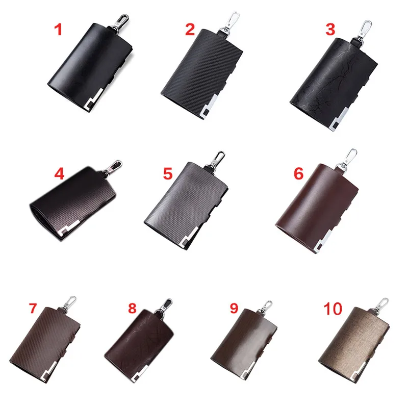 

2018 New Men Leather Buckle Around 6 Hook Key Case Keychain Multifunction Car Key Holder Wallet WML99
