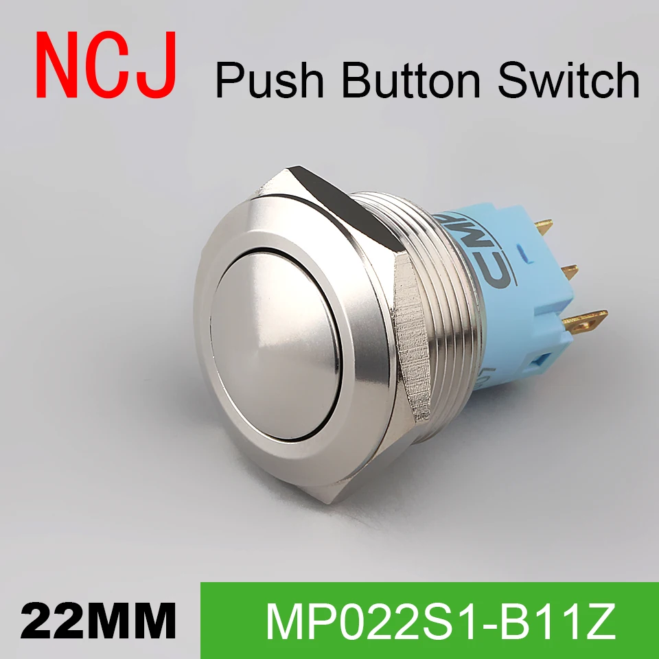 

NCJ 22mm Metal Push Button Switch IP67 Maintained Alternate Latching & self-reset Momentary Reset