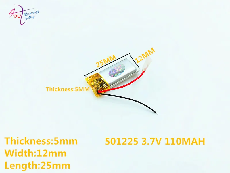 10 шт. 3,7 в 110 мАч 501225 литиево-полимерный lipo аккумуляторная батарея для Mp3 Mp4 PAD DVD наушники bluetooth